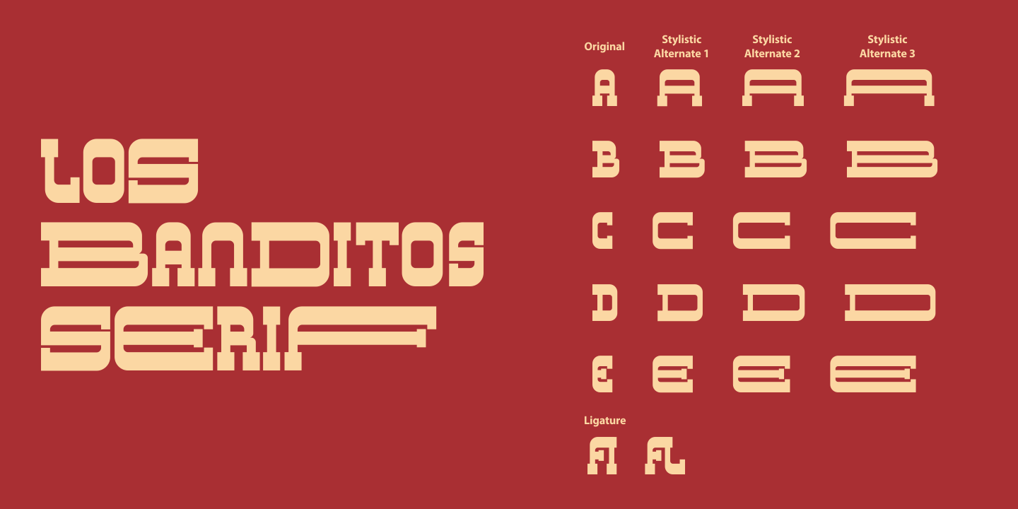 Пример шрифта Los Banditos #9